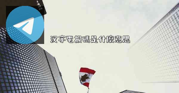 汉字電报碼是什麼意思