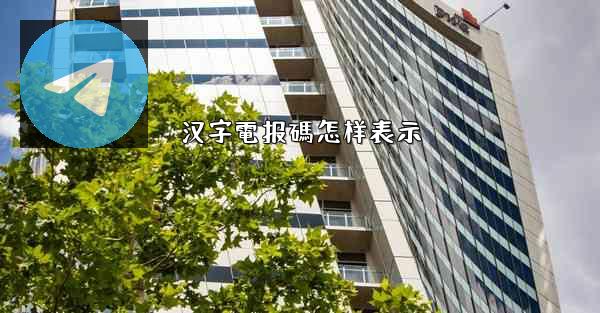 汉字電报碼怎样表示