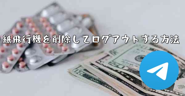 紙飛行機を削除してログアウトする方法