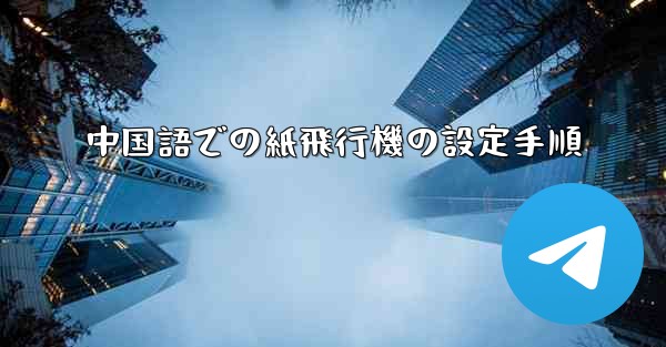 中国語での紙飛行機の設定手順
