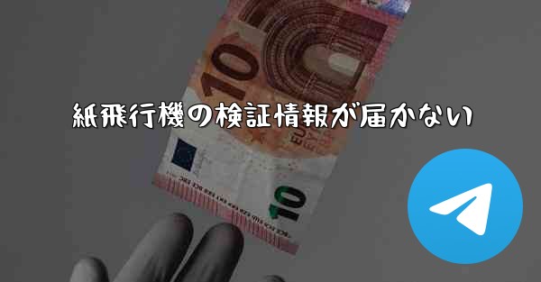 紙飛行機の検証情報が届かない