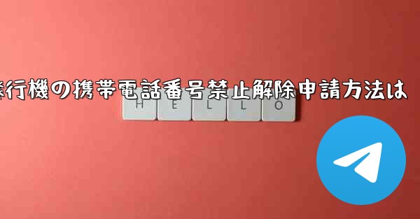 紙飛行機の携帯電話番号禁止解除申請方法は