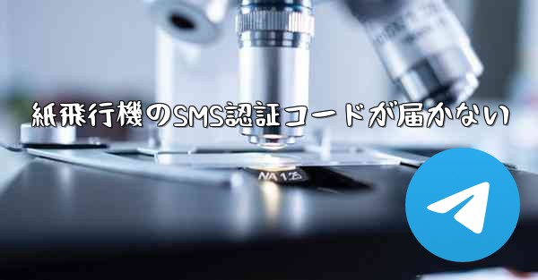 紙飛行機のSMS認証コードが届かない