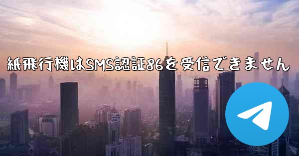 紙飛行機はSMS認証86を受信できません