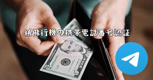 紙飛行機の携帯電話番号認証