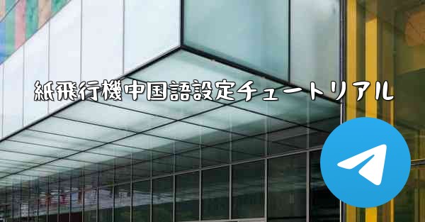 紙飛行機中国語設定チュートリアル