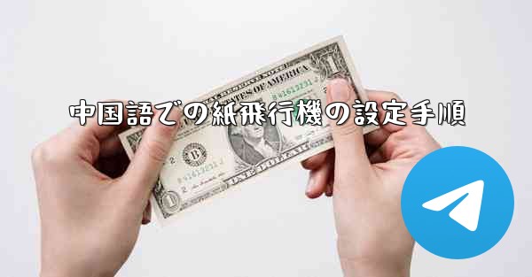 中国語での紙飛行機の設定手順