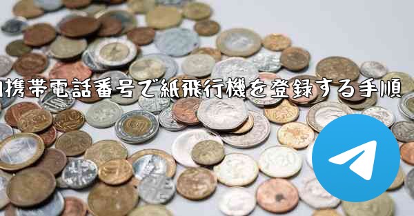 国内携帯電話番号で紙飛行機を登録する手順