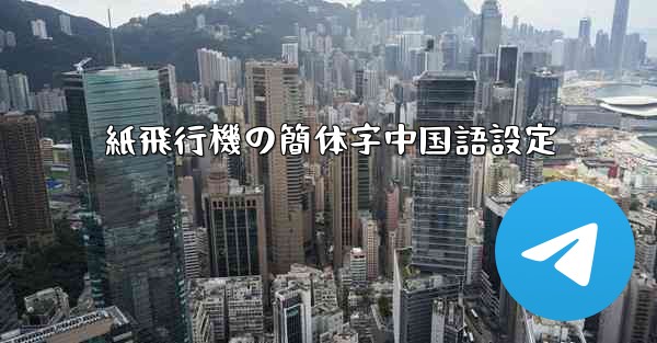 紙飛行機の簡体字中国語設定