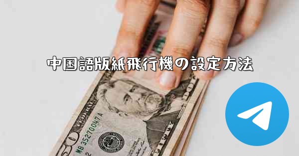 中国語版紙飛行機の設定方法