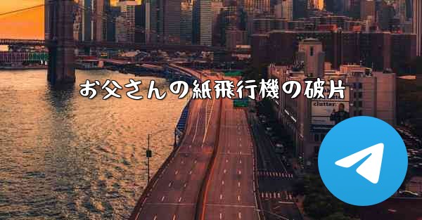 お父さんの紙飛行機の破片