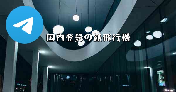 国内登録の紙飛行機