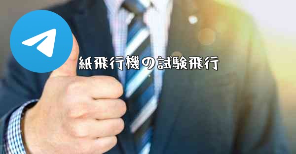 紙飛行機の試験飛行