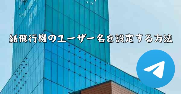 紙飛行機のユーザー名を設定する方法
