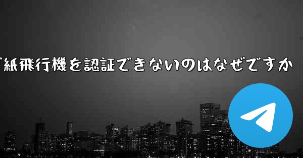 SMS 経由で紙飛行機を認証できないのはなぜですか