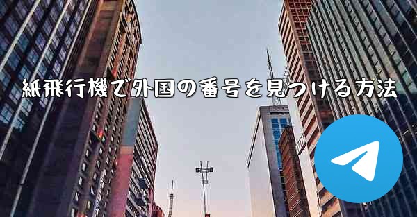 紙飛行機で外国の番号を見つける方法