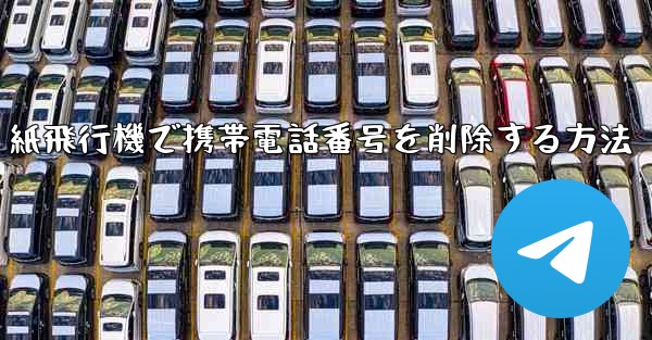 紙飛行機で携帯電話番号を削除する方法