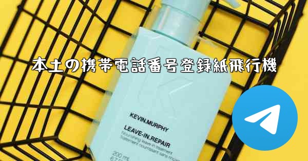 本土の携帯電話番号登録紙飛行機