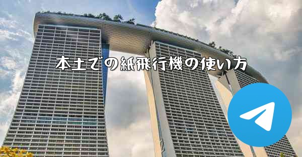 本土での紙飛行機の使い方