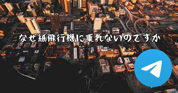 なぜ紙飛行機に乗れないのですか