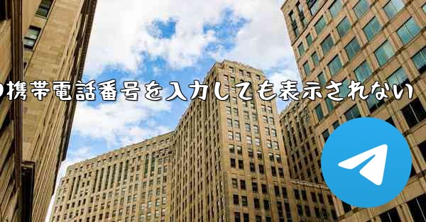 紙飛行機の携帯電話番号を入力しても表示されない