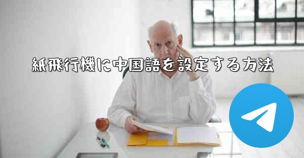 紙飛行機に中国語を設定する方法