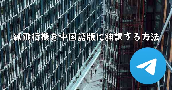紙飛行機を中国語版に翻訳する方法