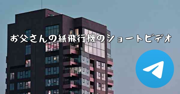 お父さんの紙飛行機のショートビデオ