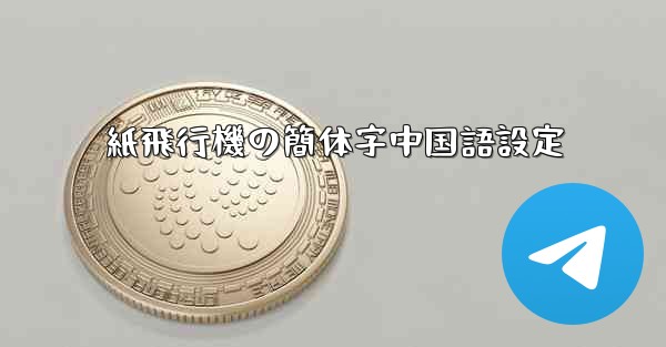 紙飛行機の簡体字中国語設定