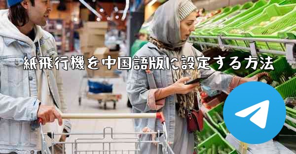 紙飛行機を中国語版に設定する方法