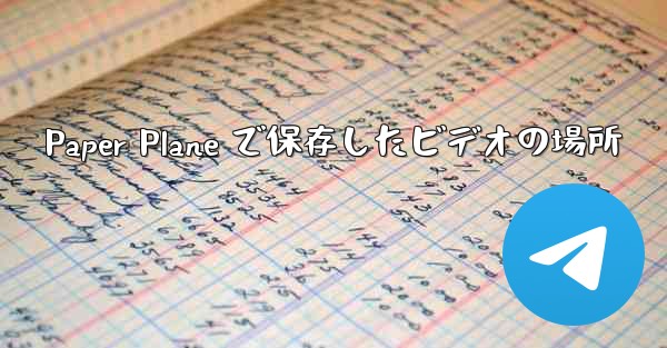 Paper Plane で保存したビデオの場所
