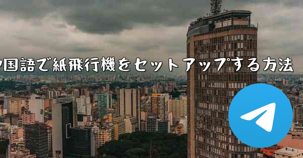 中国語で紙飛行機をセットアップする方法