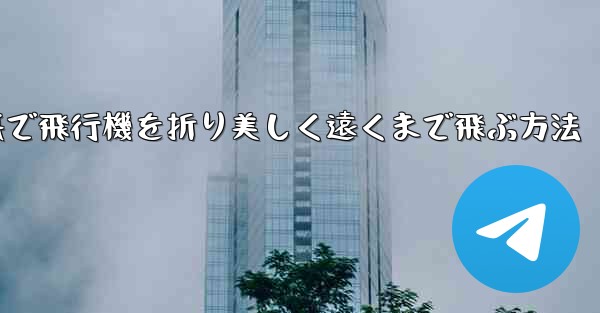 折り紙で飛行機を折り美しく遠くまで飛ぶ方法