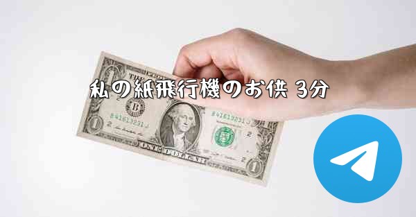 私の紙飛行機のお供 3分