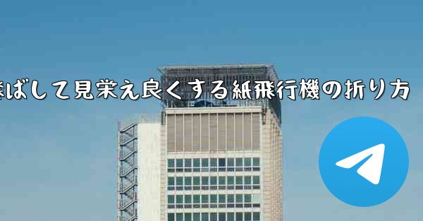 一番遠くまで飛ばして見栄え良くする紙飛行機の折り方
