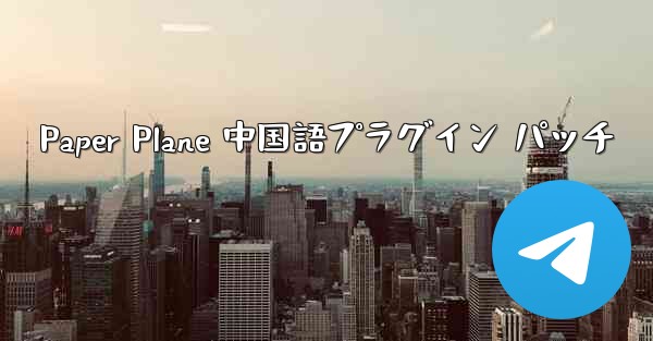 Paper Plane 中国語プラグイン パッチ