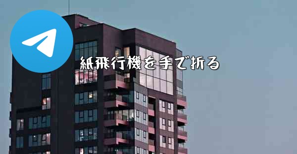 紙飛行機を手で折る