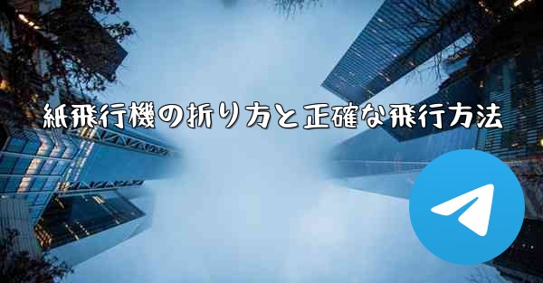 紙飛行機の折り方と正確な飛行方法