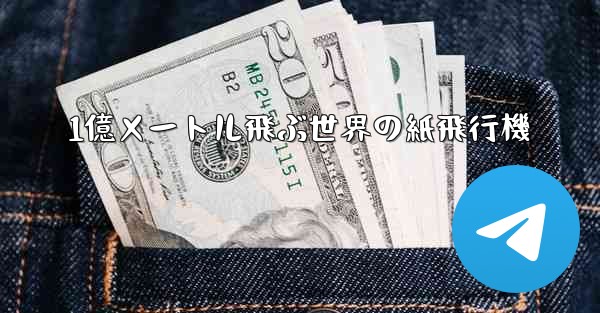 1億メートル飛ぶ世界の紙飛行機