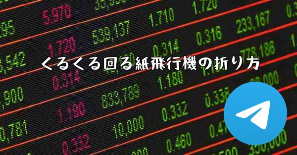 くるくる回る紙飛行機の折り方