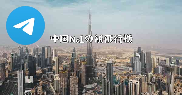 中国No1の紙飛行機