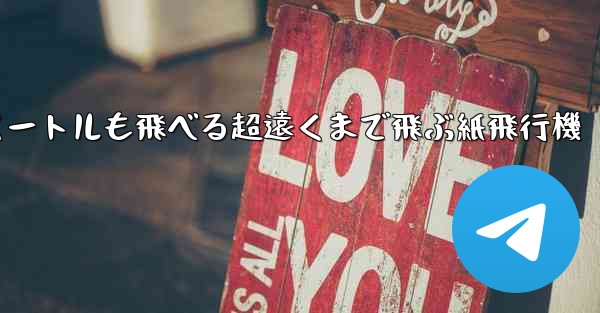 600メートルも飛べる超遠くまで飛ぶ紙飛行機