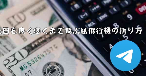 見た目も良く遠くまで飛ぶ紙飛行機の折り方
