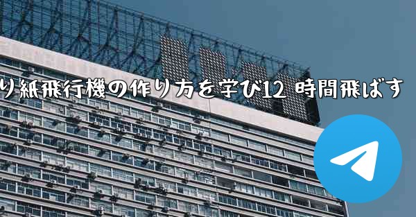 折り紙飛行機の作り方を学び12 時間飛ばす