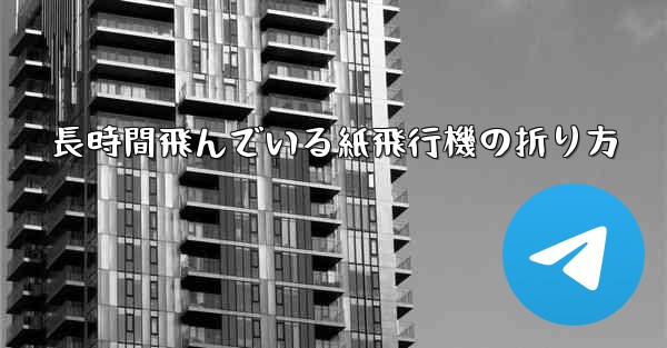 長時間飛んでいる紙飛行機の折り方