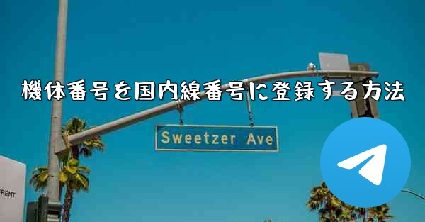 機体番号を国内線番号に登録する方法