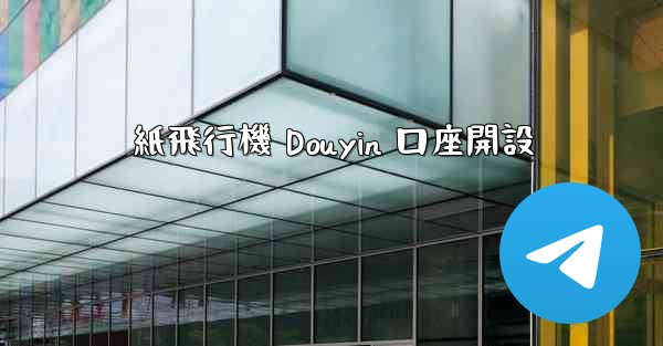 紙飛行機 Douyin 口座開設