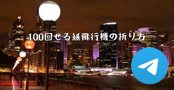 100回せる紙飛行機の折り方