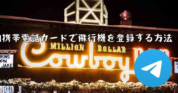 国内携帯電話カードで飛行機を登録する方法
