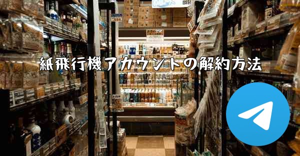 紙飛行機アカウントの解約方法